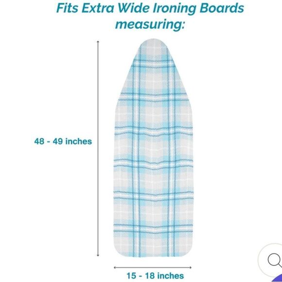Polder Blue Plaid Ironing Board Cover, NWOT - Picture 1 of 8